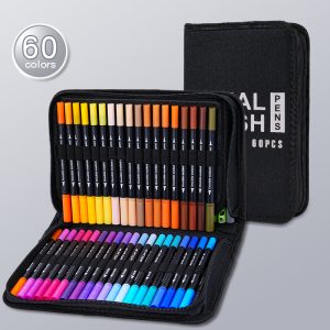 Dual Brush Pens in Canvas Case