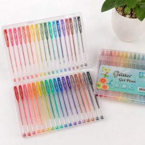 Wholesale Glitter Gel Pens in Plastic Box