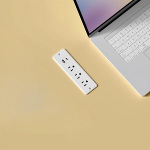 Commercial Recessed Desk Power Strip with USB Outlets