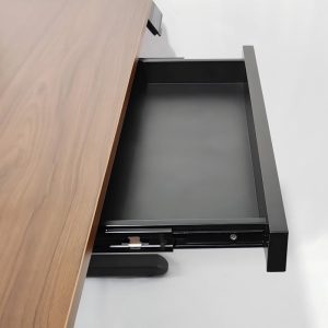 Black Heavy-Duty Under Desk Keyboard Tray with Slide Rails