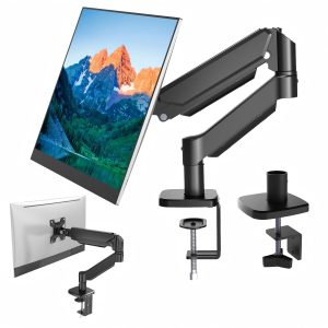 Ergonomic Pneumatic Gas Spring Monitor Arm Desk Mount