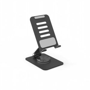 Heavy-Duty Carbon Steel 360 Degree Rotating Phone Stand Black