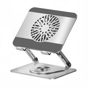 Ergonomic 360 Degree Rotating Laptop Stand with Active Cooling Fan